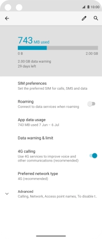The total data usage is displayed.