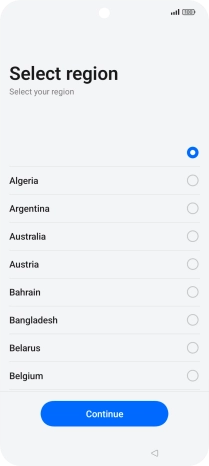 Press the required country or area.
