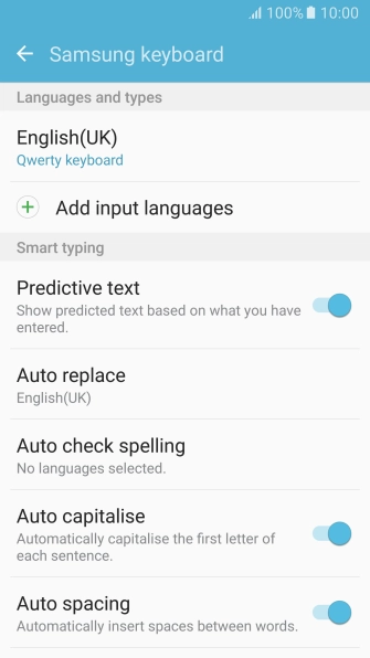 Press Add input languages.