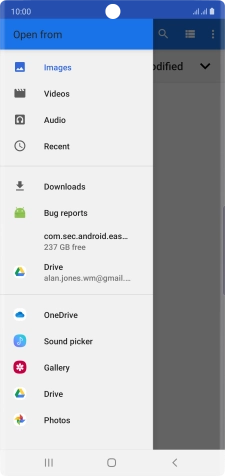 Press Images and go to the required folder.