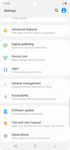 Press Software update.