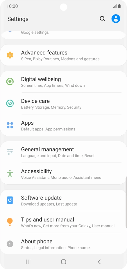 Press Software update.
