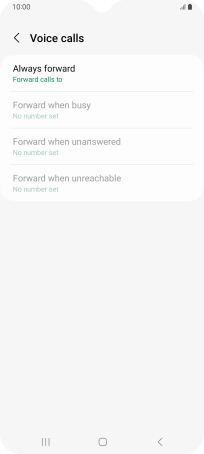 Press the required divert type.