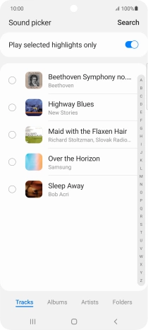 Press the required ring tones to hear them.