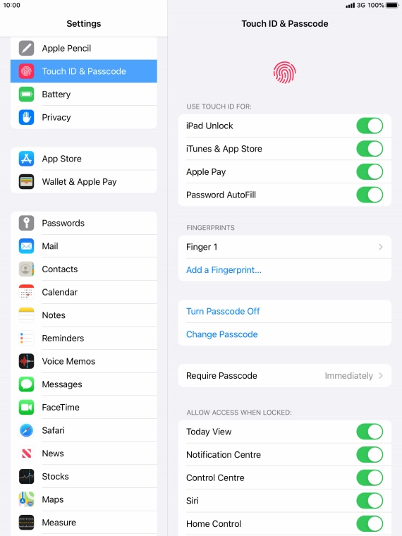 Press the indicator next to 