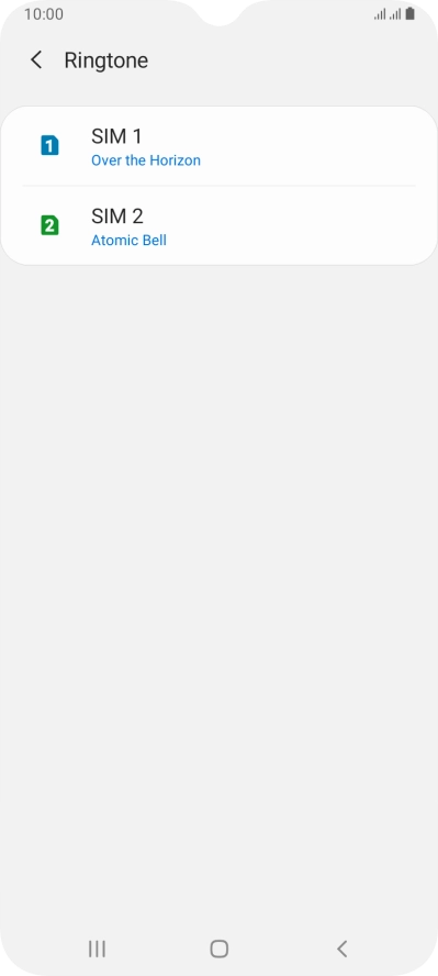 Press the name of the SIM.