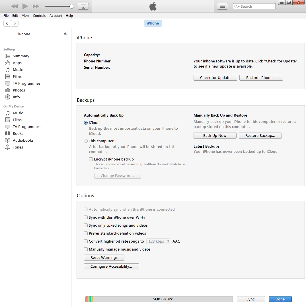 Click the required category, and follow the instructions on the screen to select the required settings.