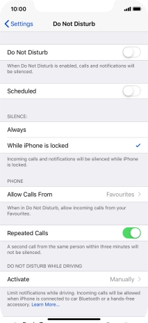Press the indicator next to 