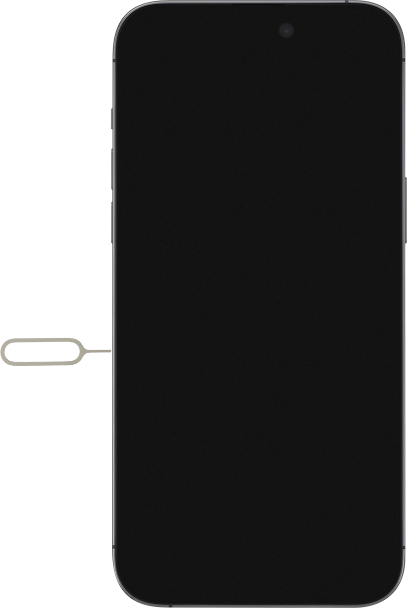 Find the opener for the SIM holder.