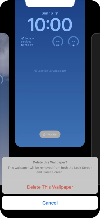 Press Delete This Wallpaper.