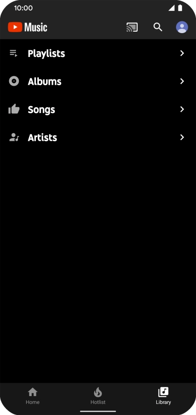 Press the required category.