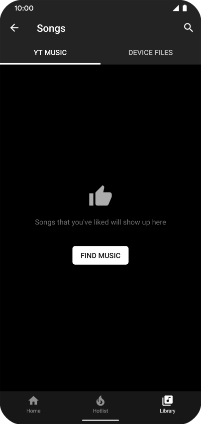 Press DEVICE FILES and go to the required audio file.