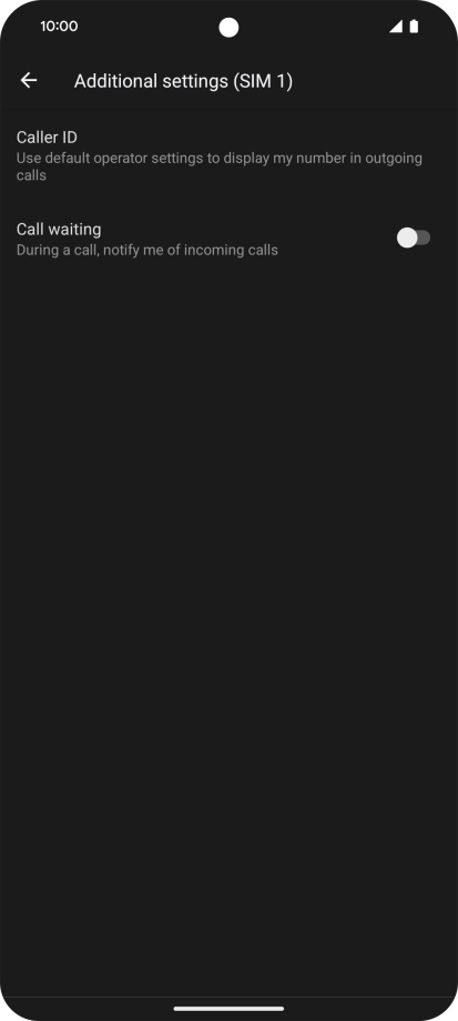 Press the indicator next to 