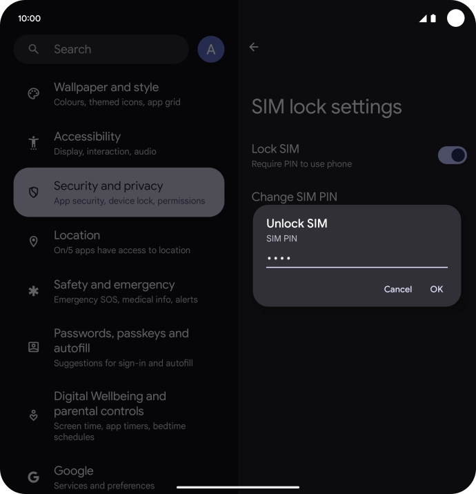 Key in your PIN and press OK.