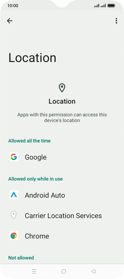 Press the required app.