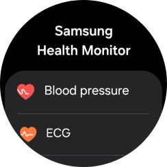Press Blood pressure and follow the instructions on the screen to measure your blood pressure. Press Blood pressure and follow the instructions on the screen to measure your blood pressure.