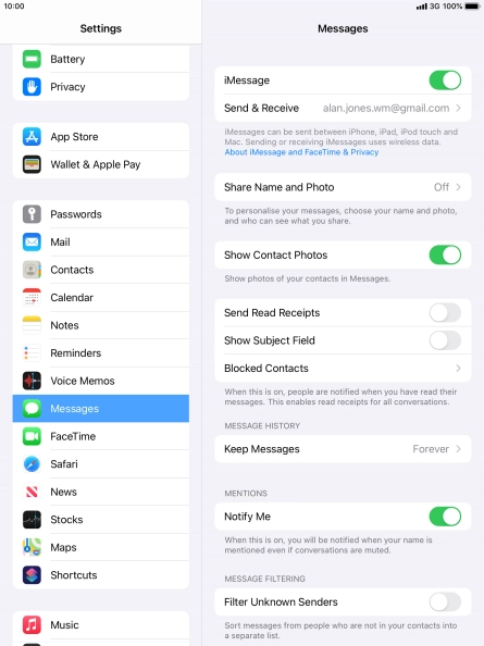 Press the Home key to return to the home screen.
