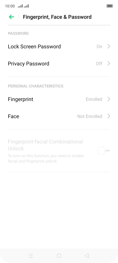 Press Lock Screen Password and key in the additional phone lock code you created earlier.