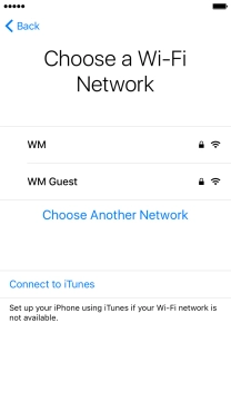 Press the required Wi-Fi network.