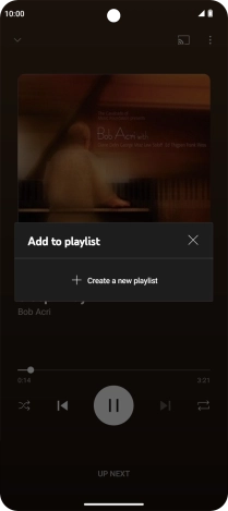 Press Create a new playlist. Press Create a new playlist.