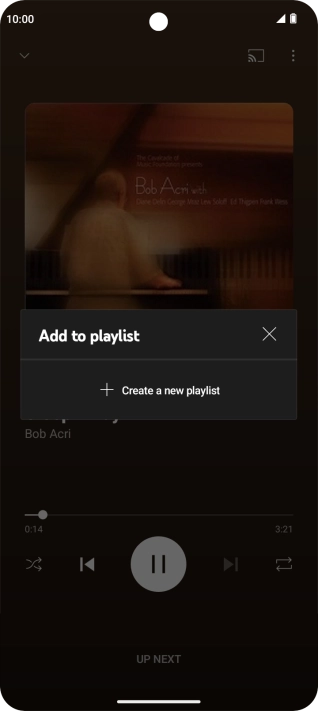 Press Create a new playlist. Press Create a new playlist.