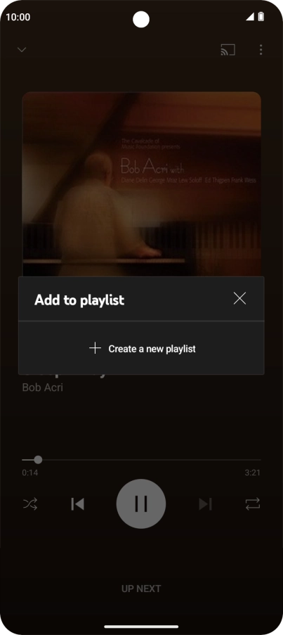 Press Create a new playlist. Press Create a new playlist.