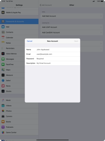 Press Name and key in the required sender name.