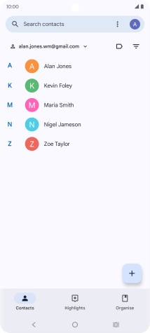 Press the new contact icon.