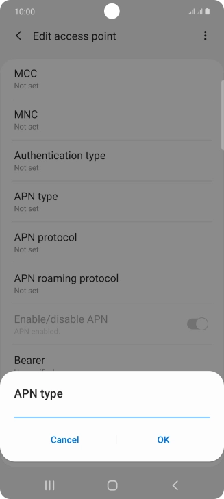 Key in mms and press OK.