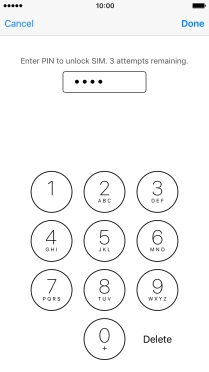 Key in your PIN and press Done.