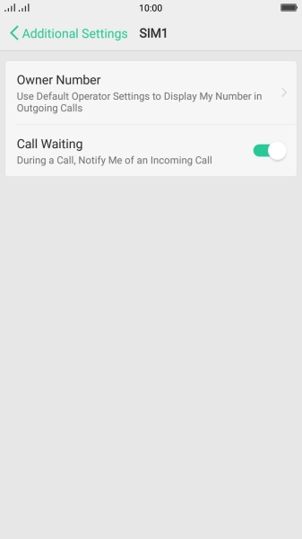 Press the indicator next to 