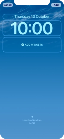 To customise the way the lock screen date is displayed, press the date widget and follow the instructions on the screen to select the required widget display mode.