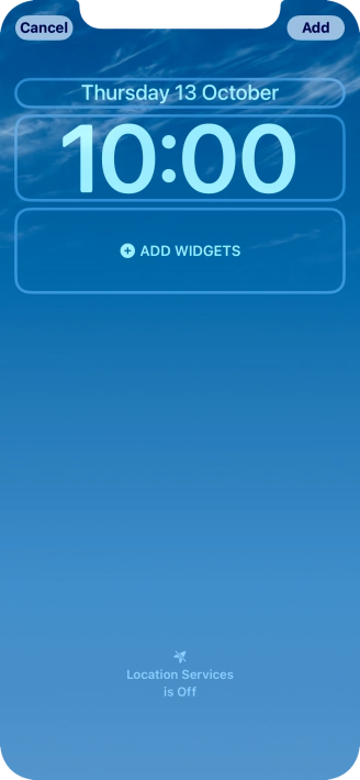 To customise the way the lock screen date is displayed, press the date widget and follow the instructions on the screen to select the required widget display mode.