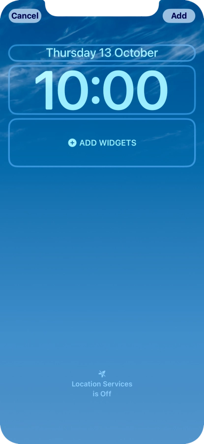 To customise the way the lock screen date is displayed, press the date widget and follow the instructions on the screen to select the required widget display mode.