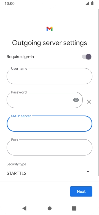 Press the field below 