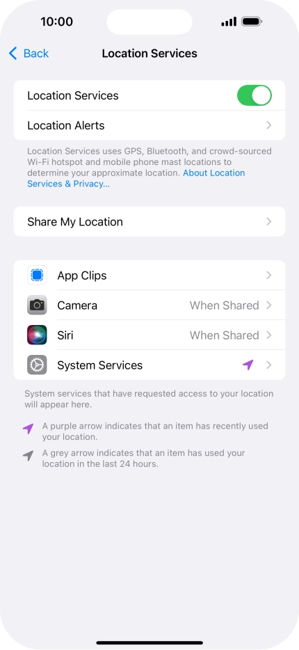 Press the required app.