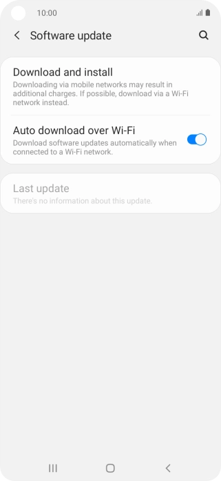 Press Download and install. If a new software version is available, it's displayed. Follow the instructions on the screen to update the phone software.