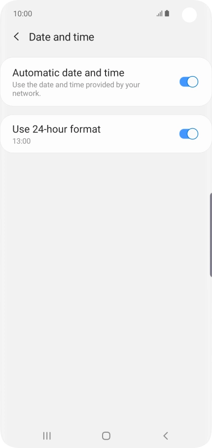 Press the Home key to return to the home screen.