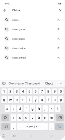 Key in the name or subject of the required app and press the search icon.