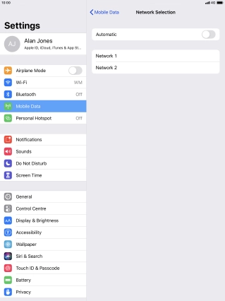 If you turn off the function, press the required network. If you turn off the function, press the required network.