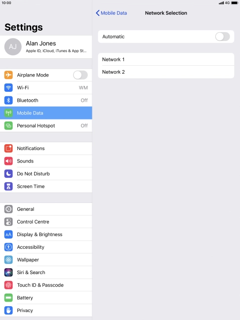 If you turn off the function, press the required network. If you turn off the function, press the required network.