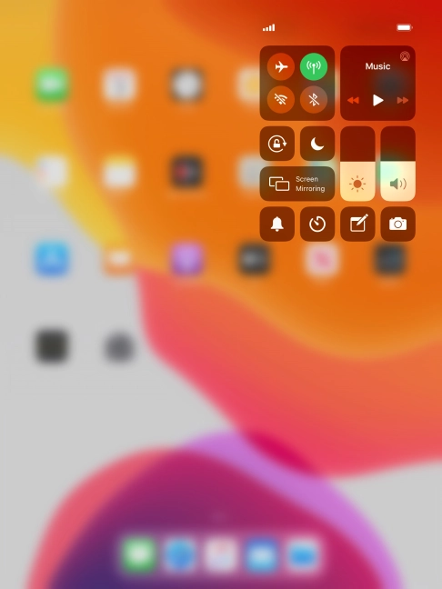 Press the sound mode icon to turn silent mode on or off.