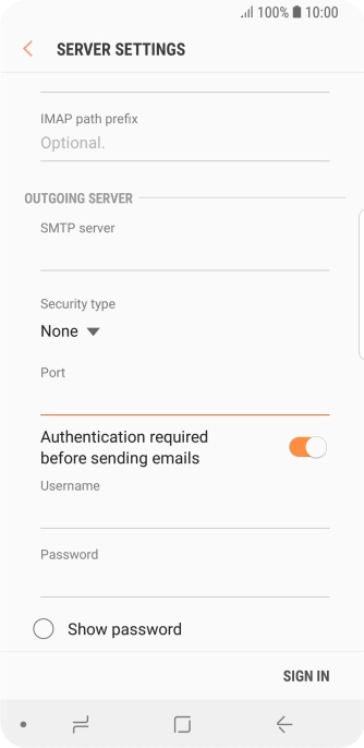 Press the field below 
