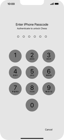 Use the phone lock code you created. The app is now no longer locked.