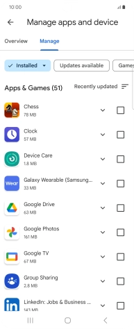 Press the required app. Press the required app.