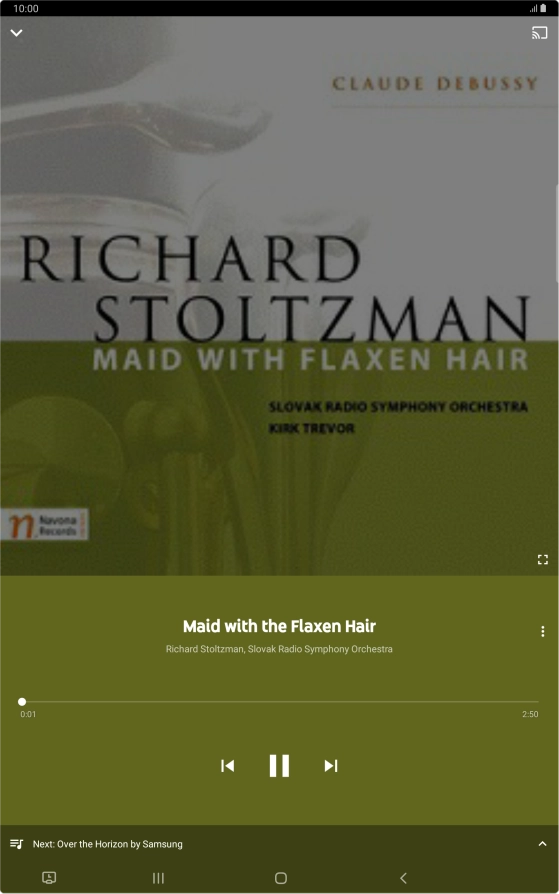 Press arrow right to go to the next audio file.