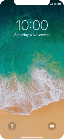 Slide your finger upwards starting from the bottom of the screen.