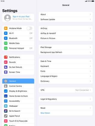Press Sign in to your iPad. Press Sign in to your iPad.