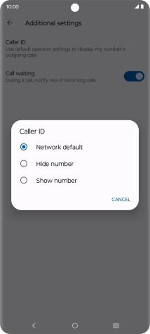 Press Show number to turn on caller identification.