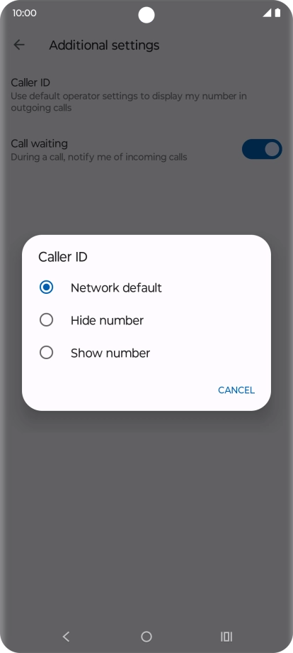 Press Show number to turn on caller identification.